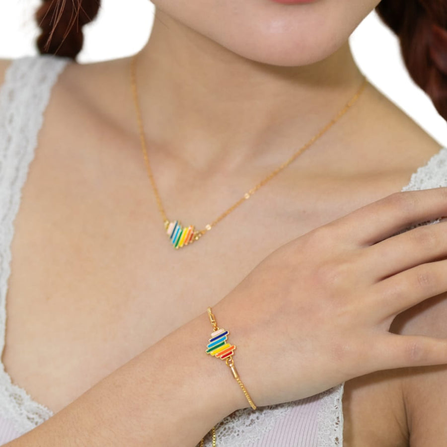 Prideful Heart Bracelet - One Size - Bracelet