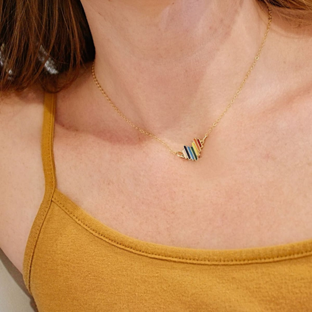 Prideful Heart Necklace - One Size - Necklace