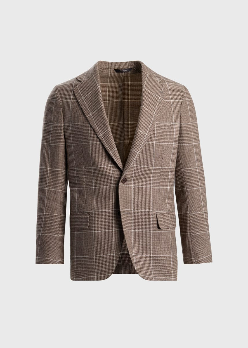 Prince of Wales Check Cashmere Jacket - Taupe - Blazer