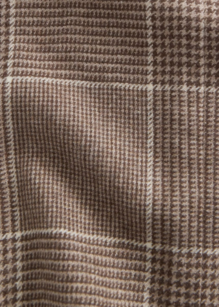 Prince of Wales Check Cashmere Jacket - Taupe - Blazer