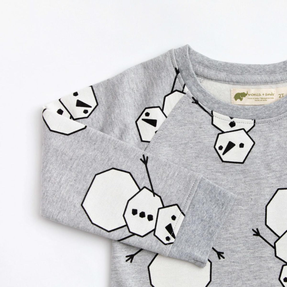 Printed Crewneck Sweatshirt - My First Snowman - Crewneck Sweatshirt