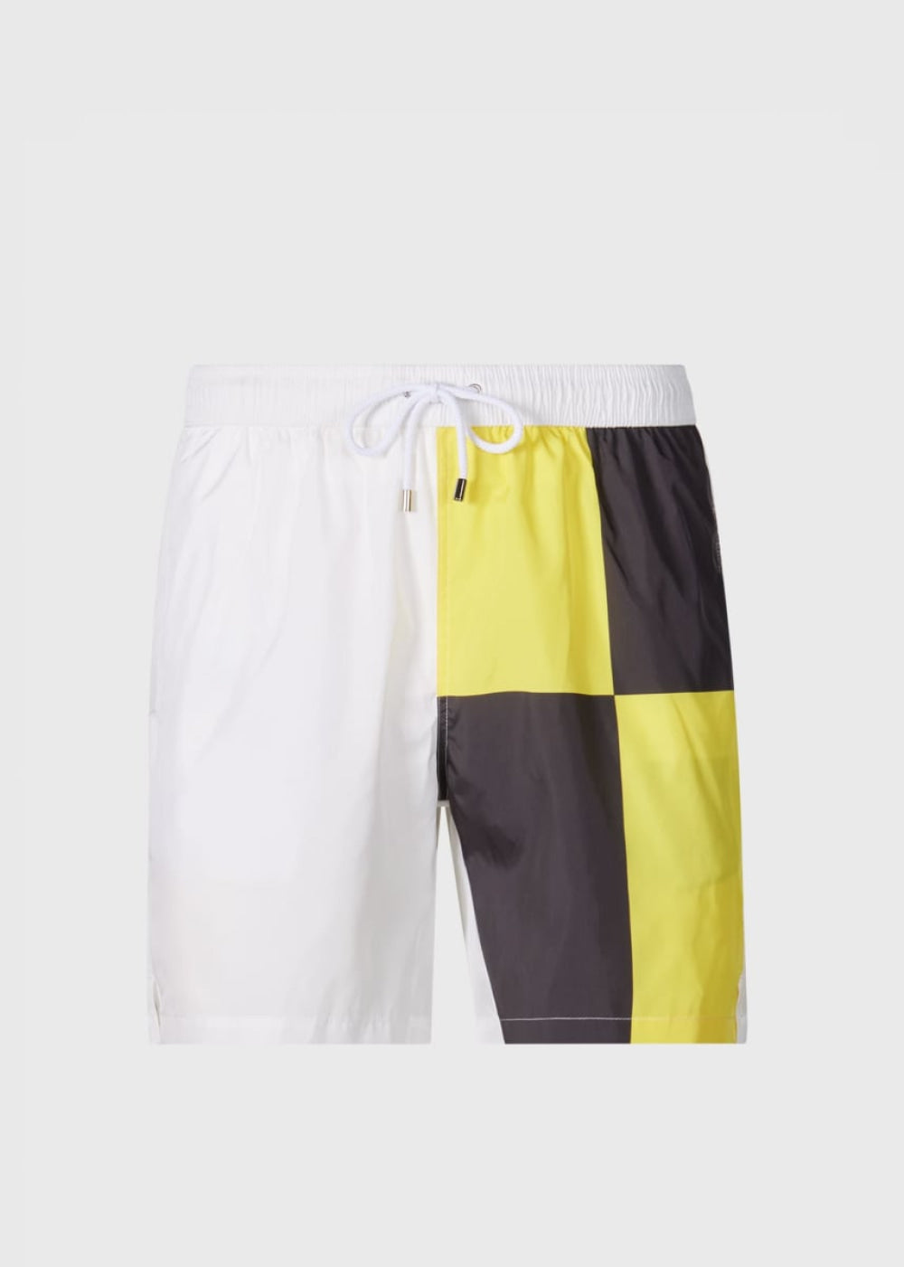 Printed Flag Swim Shorts - Black/Yellow - Swim Trunk
