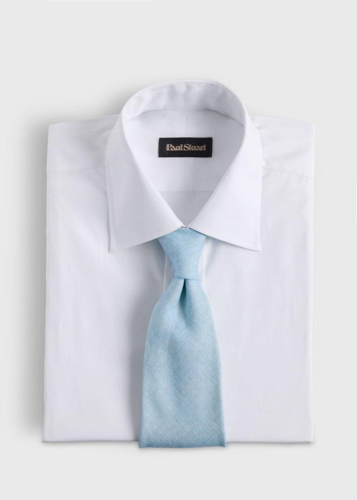 Printed Linen Tie - Teal - ONE SIZE - Tie