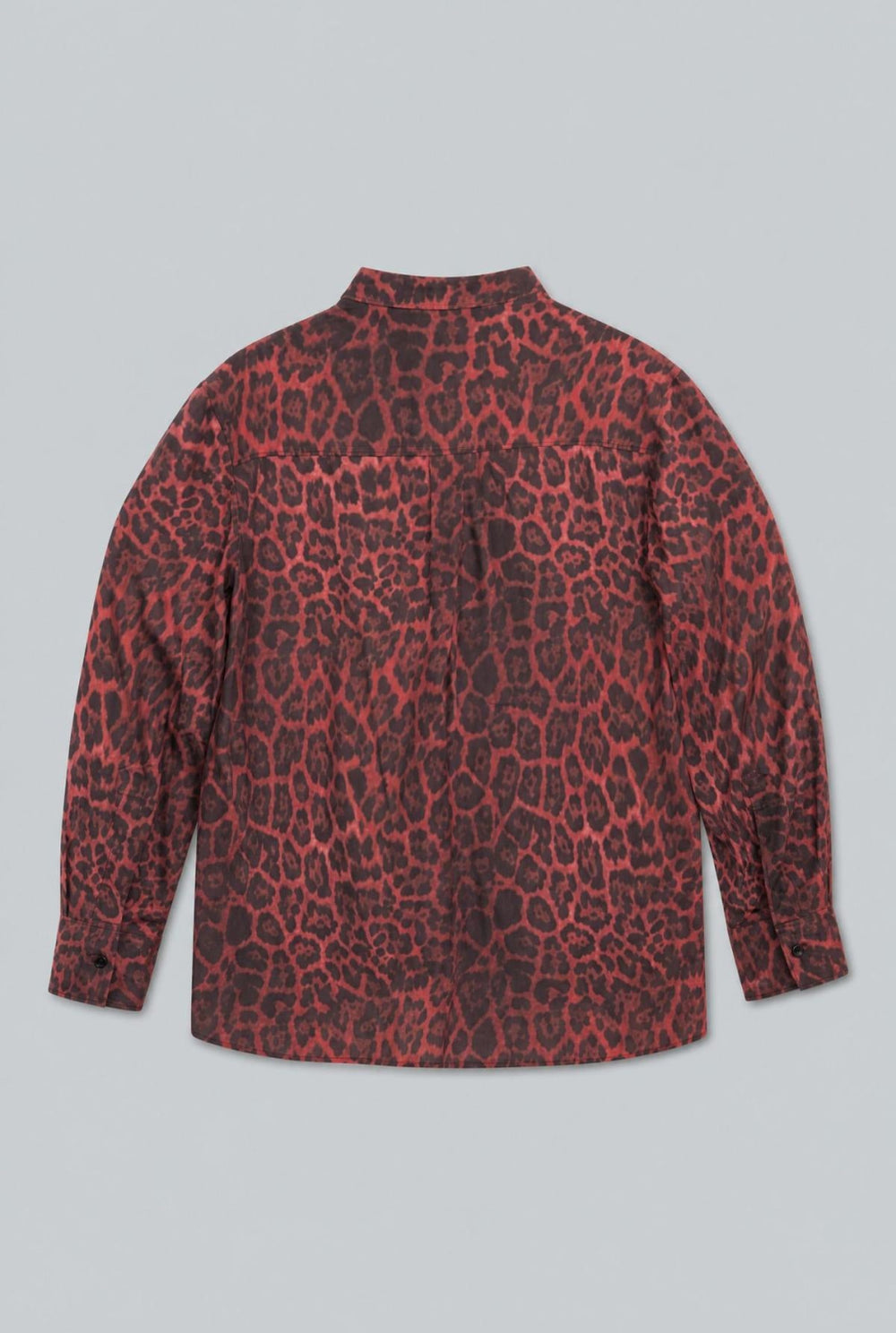 Printed Organic Silk Blouse - Berry - Blouse
