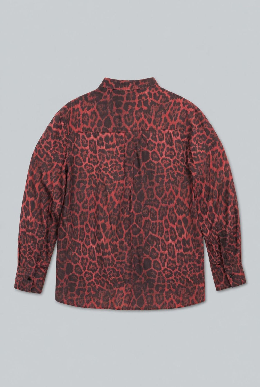Printed Organic Silk Blouse - Berry - Blouse