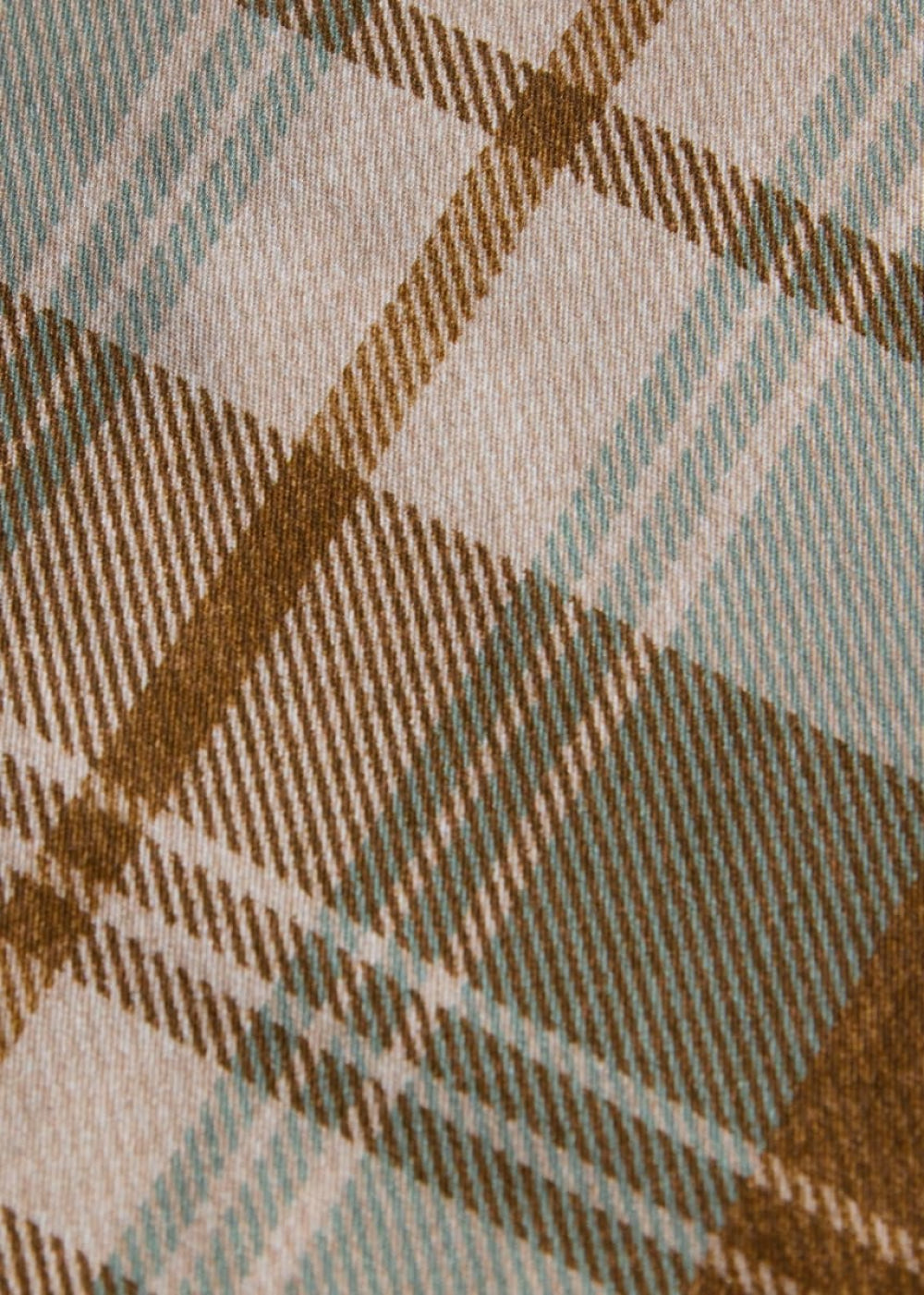 Printed Plaid Sport Shirt - Brown/Mink - XL (44) - Collared Shirt