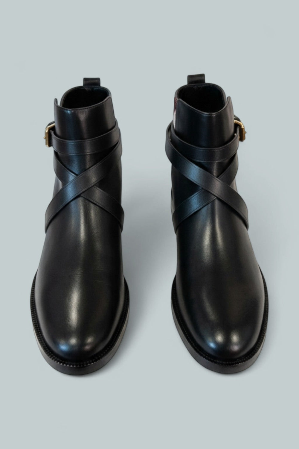 Pryle Equestrian Check Ankle Booties - Black - 9B / 39EU - Bootie