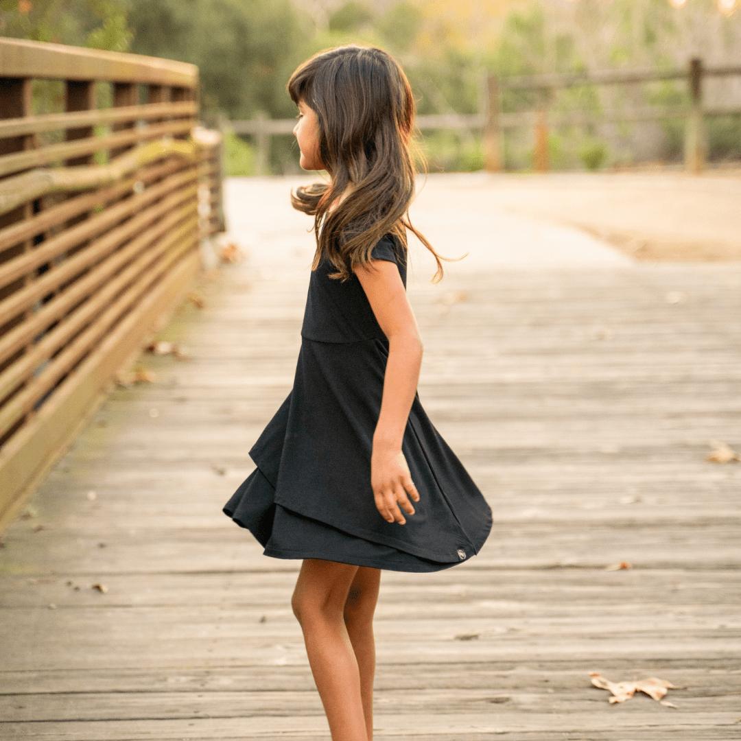Emma's Tulip Dress - Blazing Black