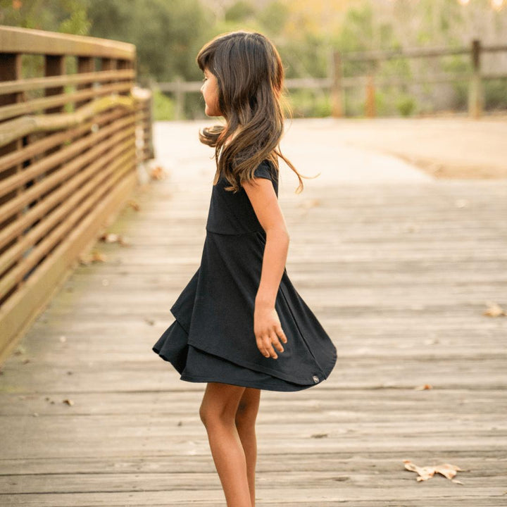 Emma's Tulip Dress - Blazing Black