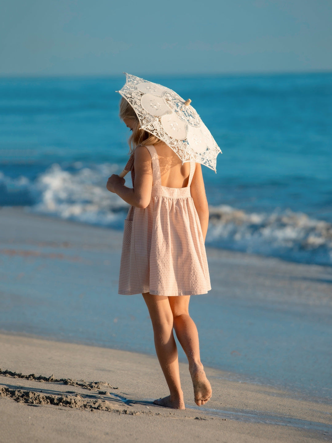 Marcelle Dress - Peach Gingham