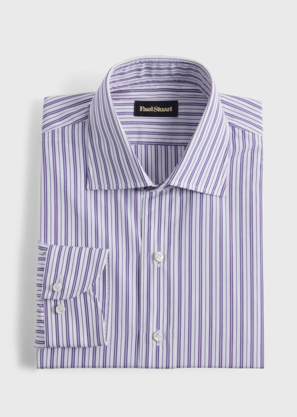 Purple Narrow Stripe Dress Shirt - Purple - Dress Shirt
