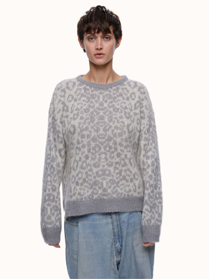 Kimry Leopard Crewneck - Cream