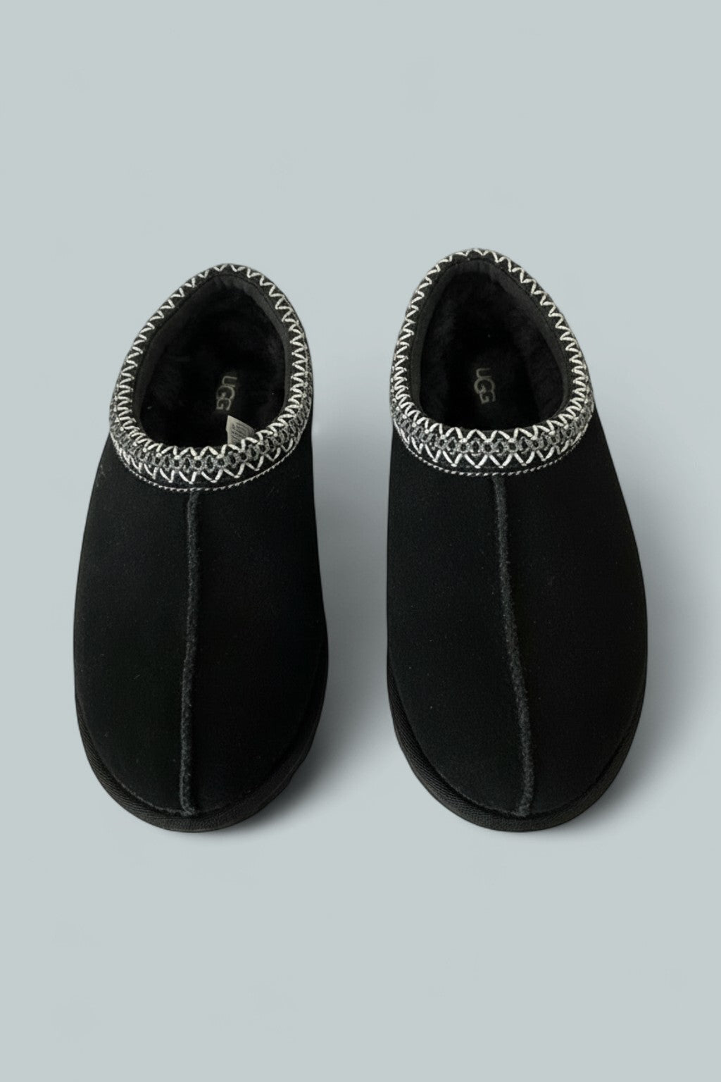 Tasman Suede Slip-On Mules - Black