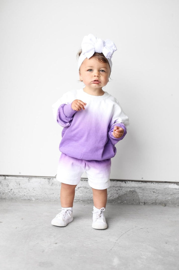 Ombre Sweatshort - Purple