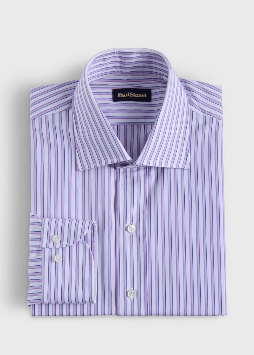 Striped Dress Shirt - Purple - Dress Shirt