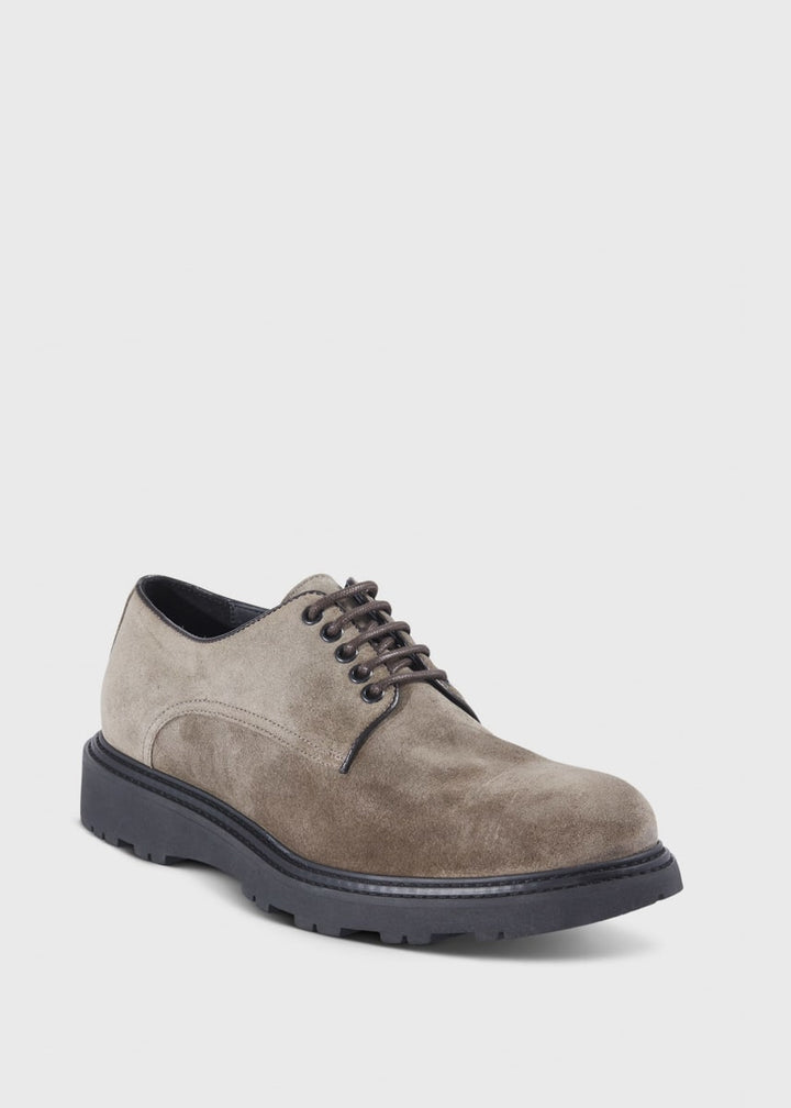 Baylor Suede Lace Up Derby - Taupe