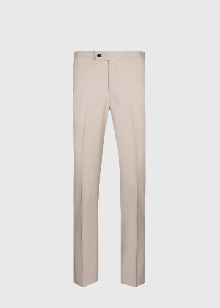 Solid Wool Suit - Light Tan