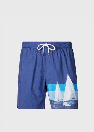 Sailboat Swim Trunk - Navy