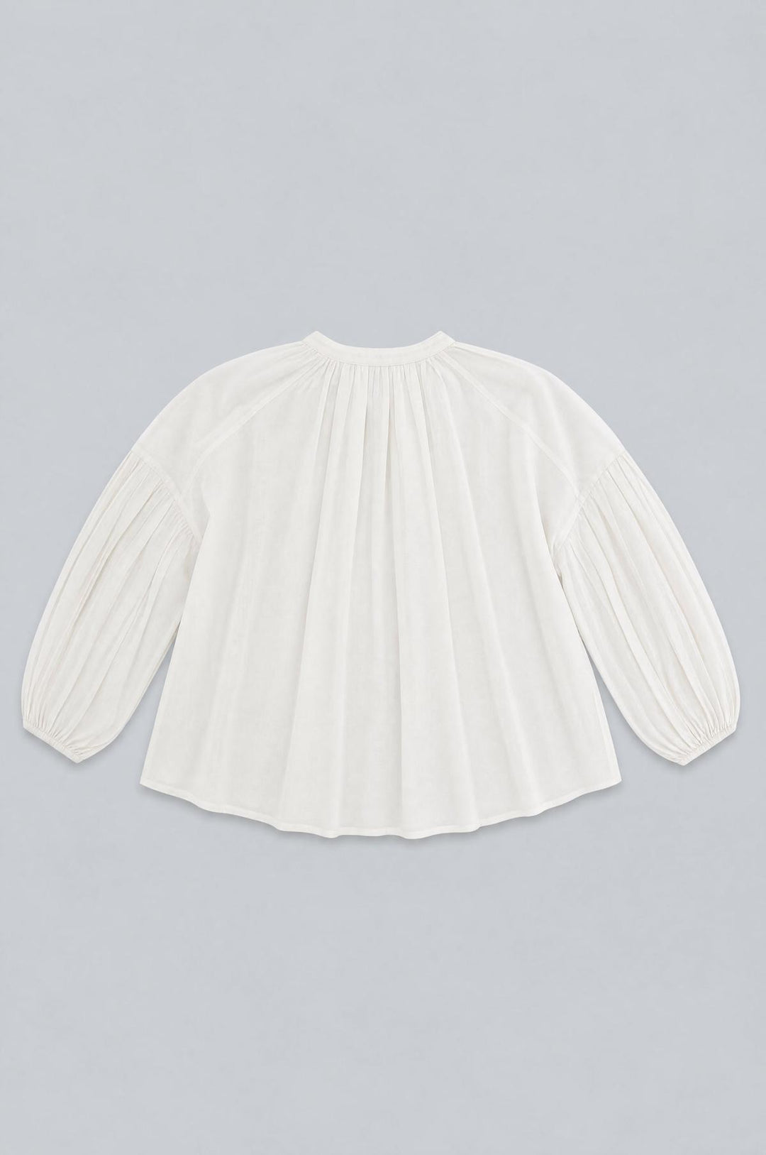 Long Sleeve Flowy Button Up - White