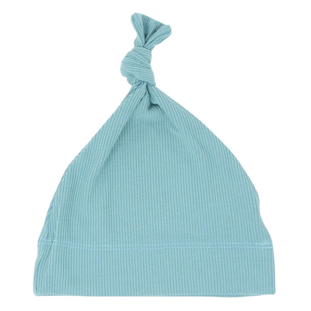 Knot Hat - Teal Ribbed