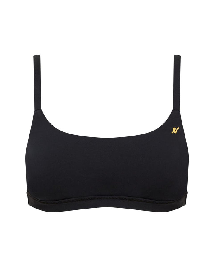The Scoop Neck Bralette - Black