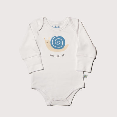 Grow With Me-Long Sleeved Onesie - Snailed It! - Bodysuit