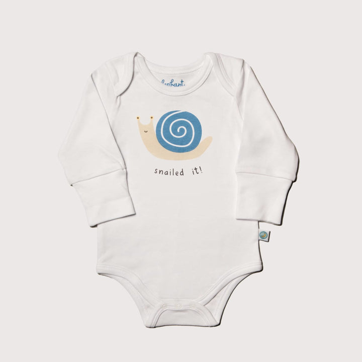 Grow With Me-Long Sleeved Onesie - Snailed It! - Bodysuit
