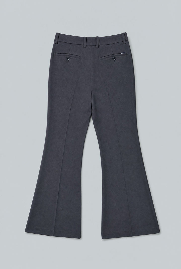 Flared Basic Trousers - Black