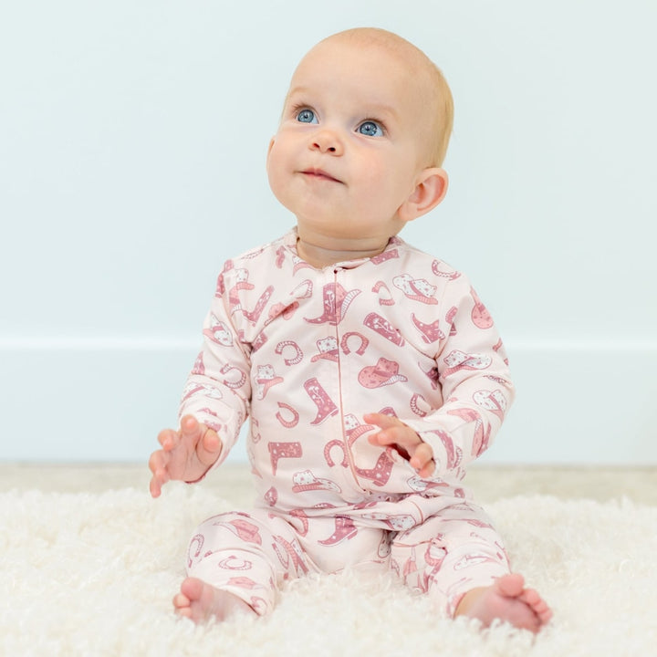 Pink Western Boots Convertible Romper - Gwen