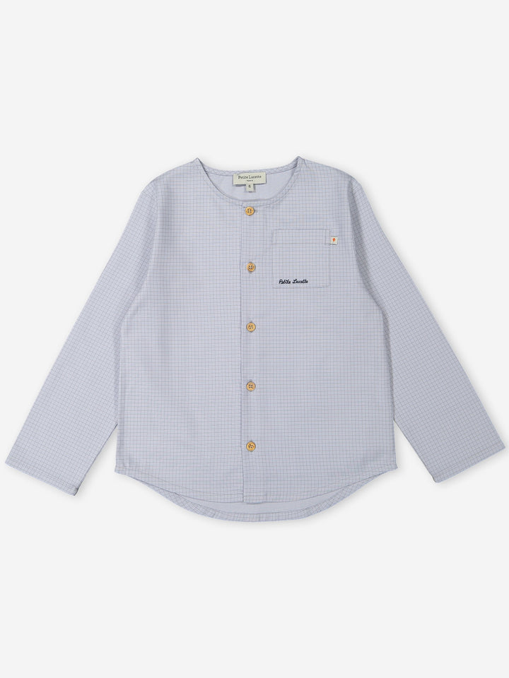 Gaston Ghingham Shirt - Blue Squares