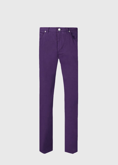 Cotton Five Pocket Pant - Plum