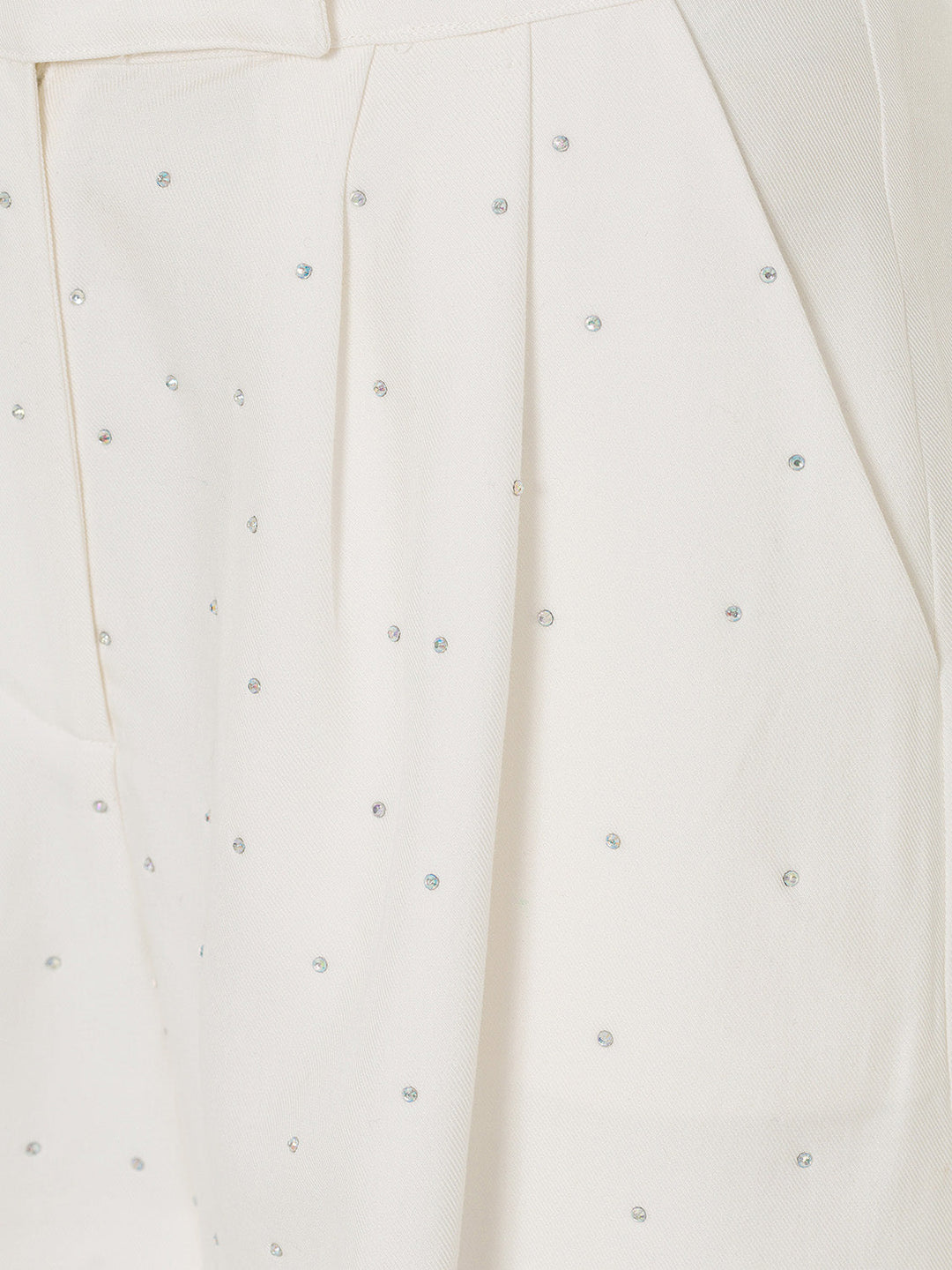 Embellished Shorts - Ecru