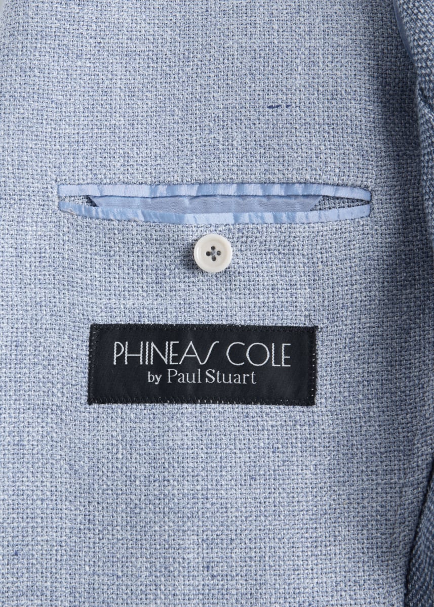 Solid Basketweave Summer Jacket - Powder Blue