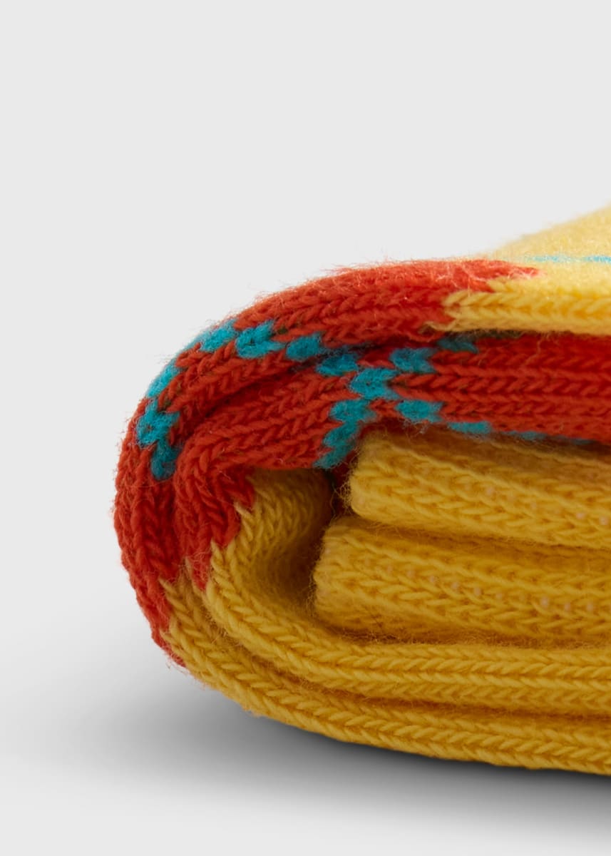 Cotton Blend Argyle Sock - Yellow