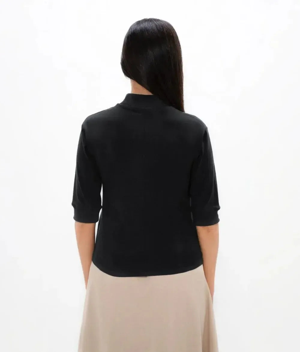 Doha High Neck - Black Sand