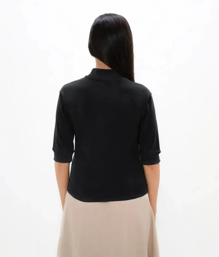 Doha High Neck - Black Sand