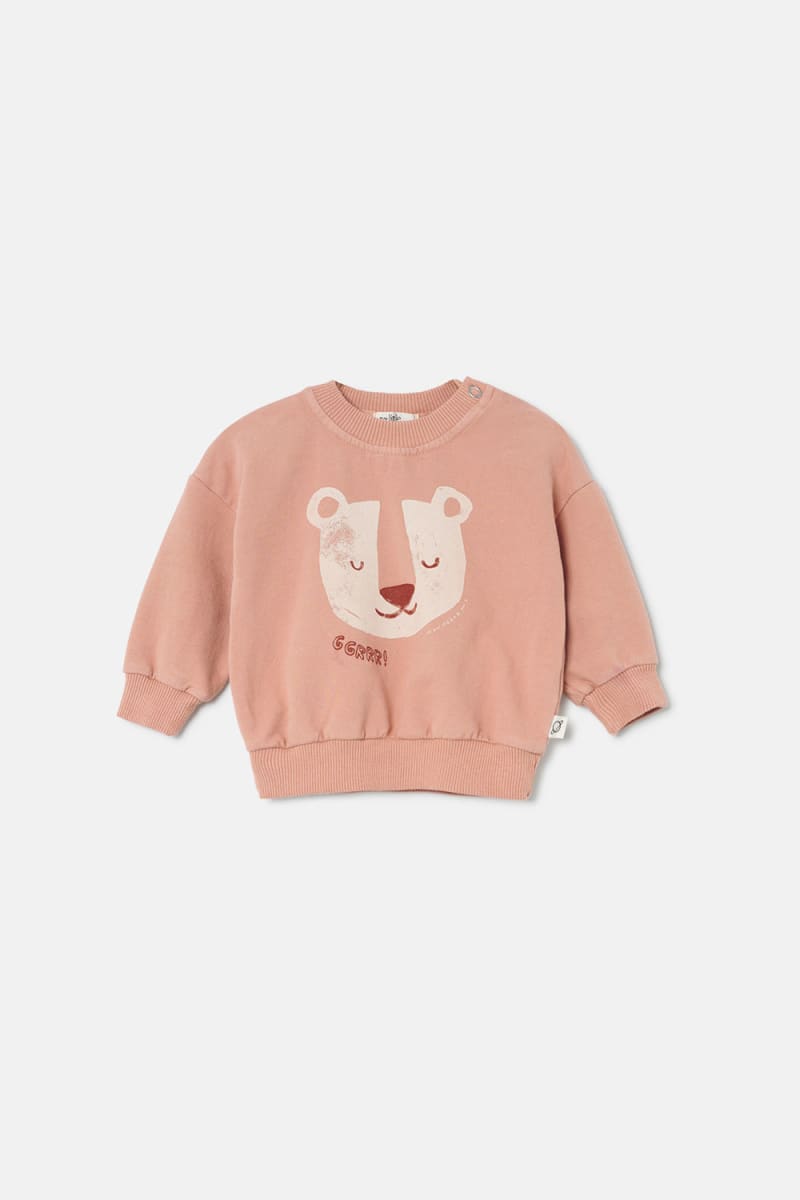 Soft Touch Baby Sweatshirt Bear - Pink