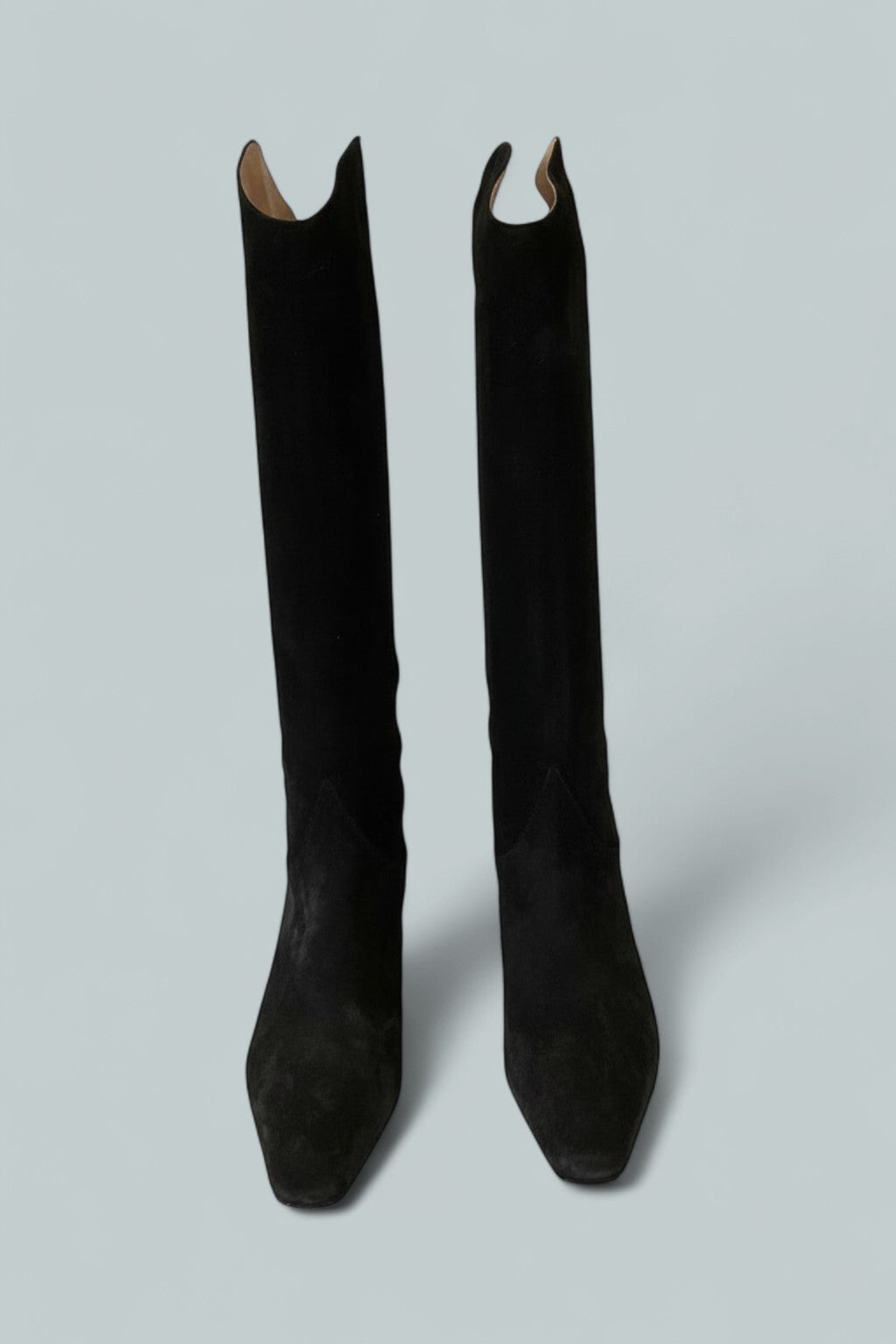 Women's Western Wally Suede Tall Boots - Black Suede