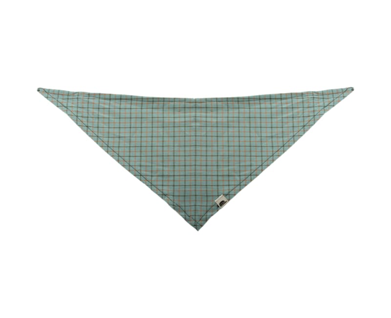 The SK Pet Bandana - Dusty Teal Plaid