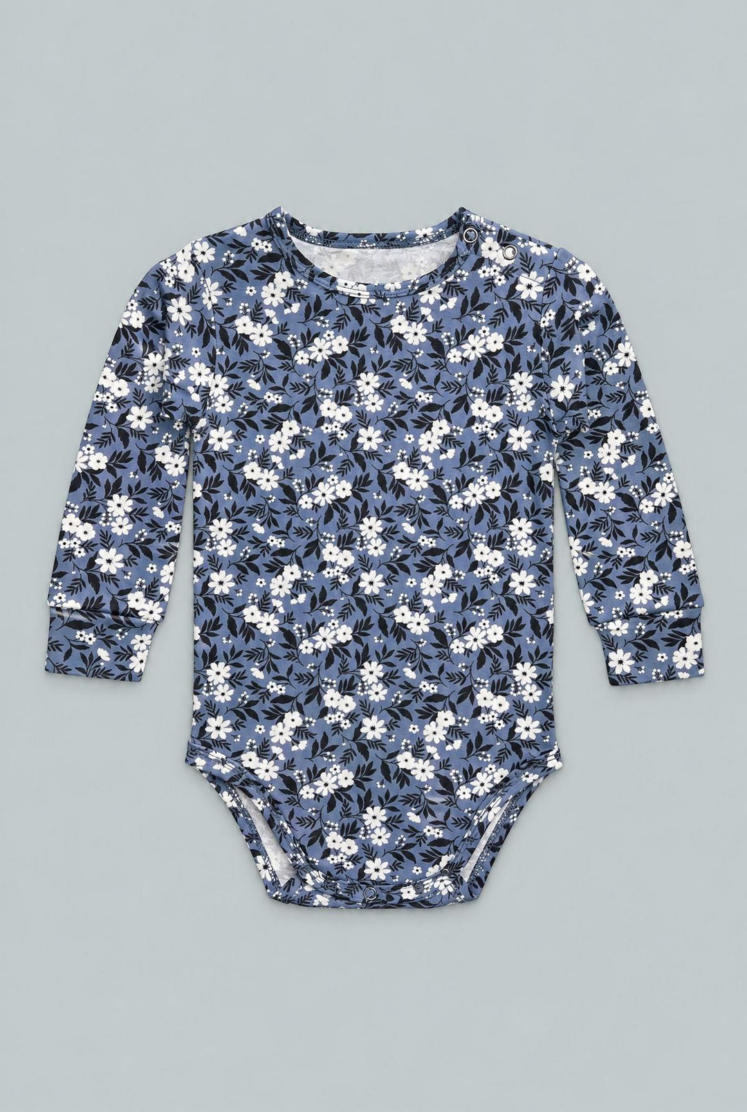 Baby Bodysuit - Vintage Floral Blue