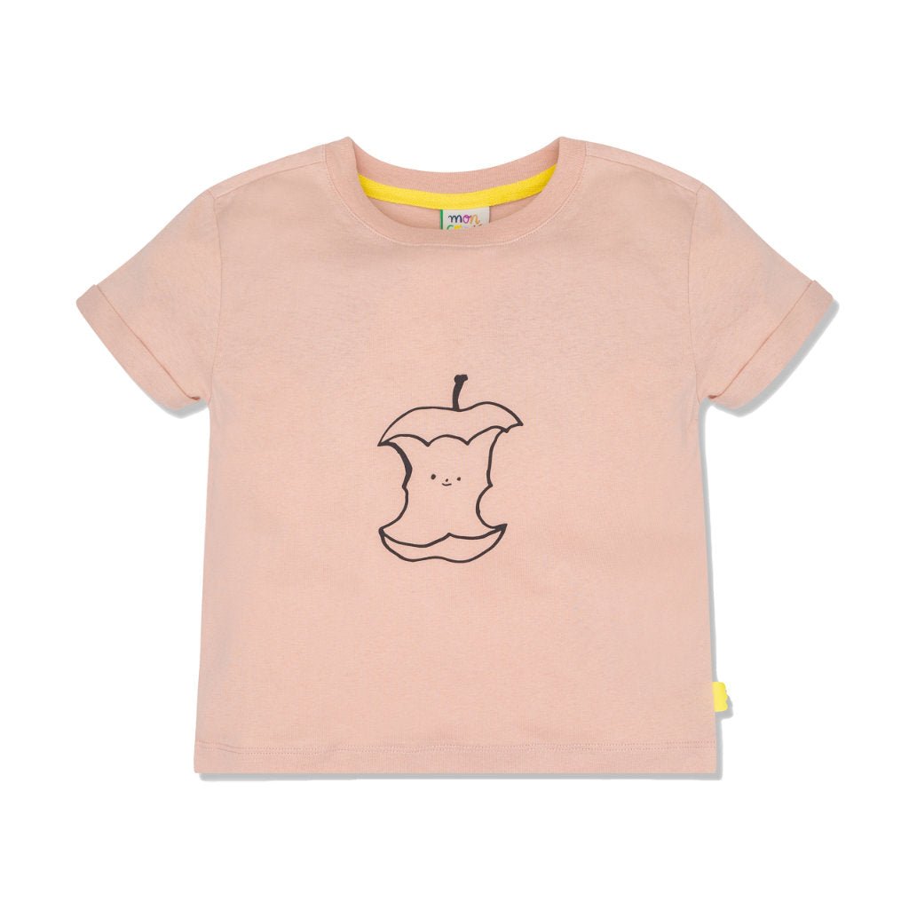 Half Eaten Apple Pink Kid T-Shirt - Chalk Pink/apple