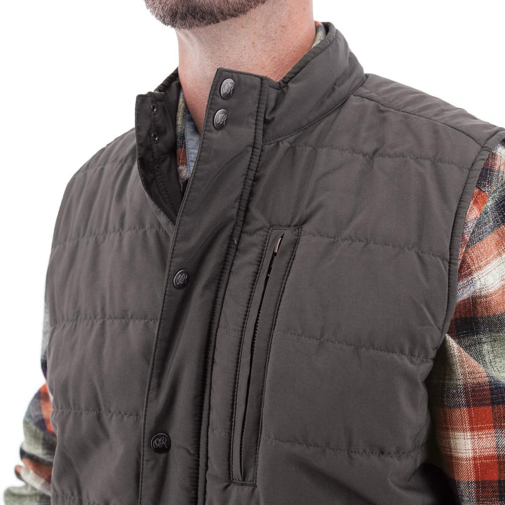 Jameson Recycled Quilted Vest - Smoke