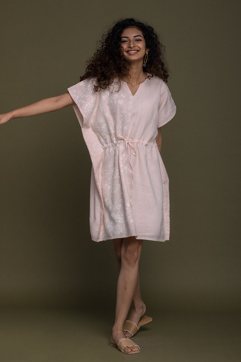 August Breeze Kaftan Dress - Pink