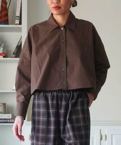 Ellie Button Down - Chocolate Brown