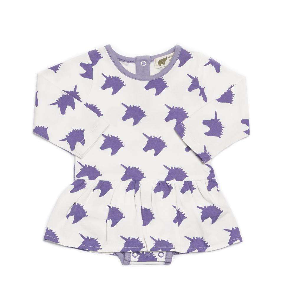 Long Sleeve All Dressed Up Bodysuit - Unicorn Dreams