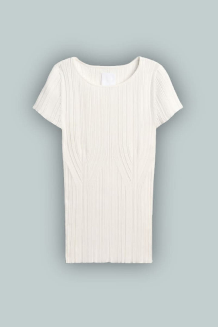 GapStudio Rib T-Shirt - New Off White