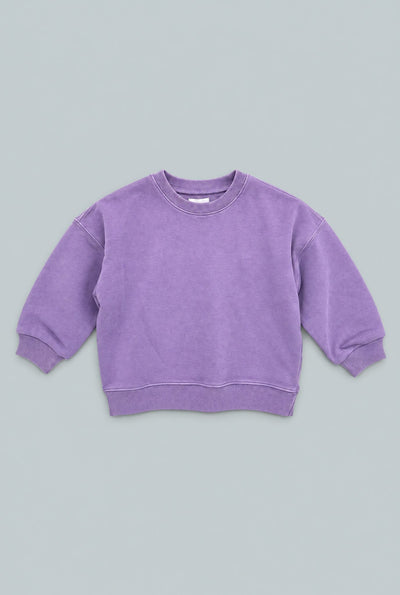 Kid's Crew Neck Sweatshirt - Purple