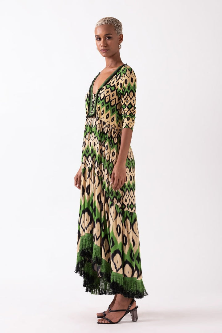 Kiara Midi Dress - Green