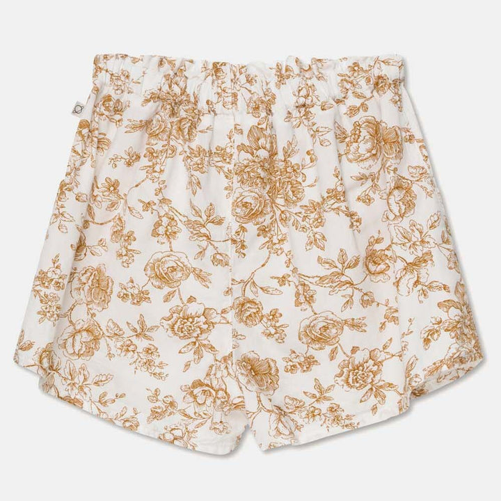 Cotton Floral Shorts - Ivory/Oil Shorts My Little Cozmo 