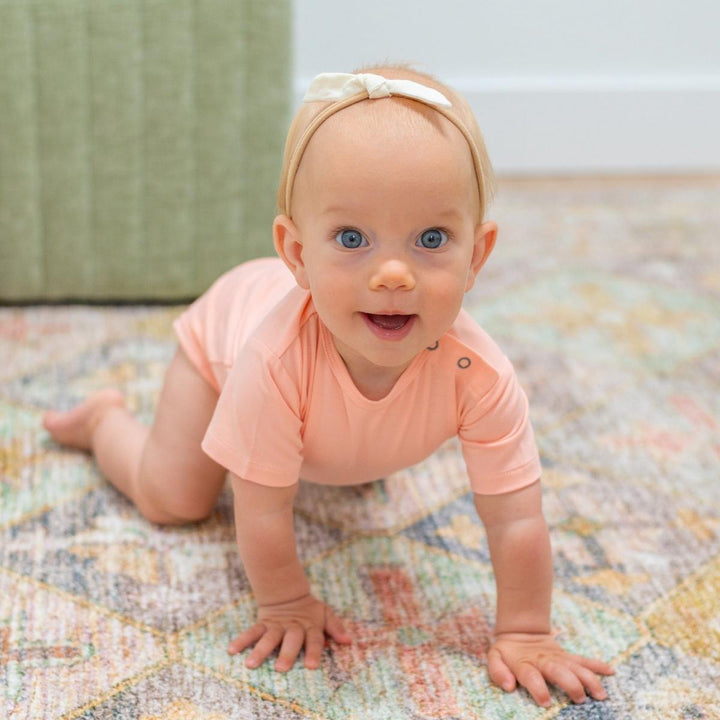 Short Sleeve Body Suit - Apricot